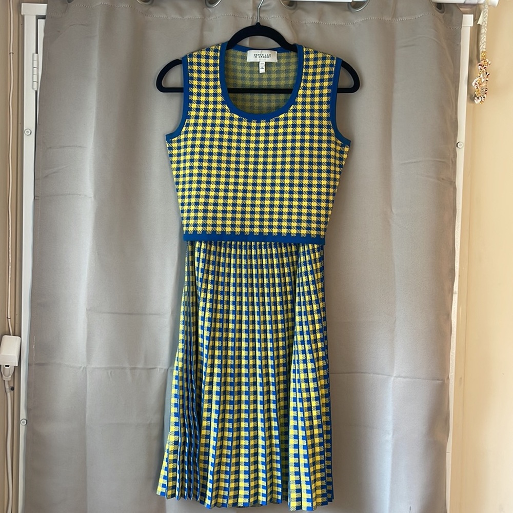 Derek Lam 10 Crosby Pleated Gingham Midi Skirt Set - Picture 10 of 14